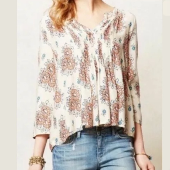 Anthropologie Tops - Anthropologie Vanessa Virginia peasant top, xs